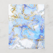 ブルーマーブリングデザインフライヤー チラシ (裏面)