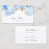 ブルーマーブリングデザイン名刺 名刺 (正面/裏面)