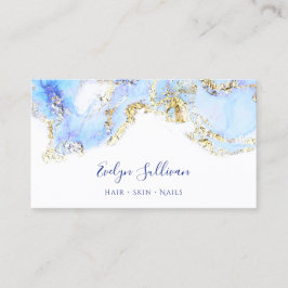 ブルーマーブリングデザイン名刺 名刺