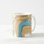 ブルーマーブルと金ゴールドリメイドコーヒーマグ コーヒーマグカップ (正面右)