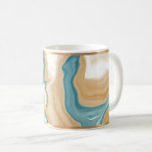 ブルーマーブルと金ゴールドリメイドコーヒーマグ コーヒーマグカップ (正面右)