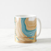 ブルーマーブルと金ゴールドリメイドコーヒーマグ コーヒーマグカップ (正面右)