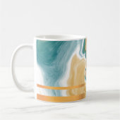 ブルーマーブルと金ゴールドリメイドコーヒーマグ コーヒーマグカップ (左)