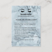 ブルーマーブルまつ毛ブラウバーアフターケアの手順 名刺 (正面)