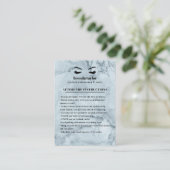 ブルーマーブルまつ毛ブラウバーアフターケアの手順 名刺 (スタンド正面)