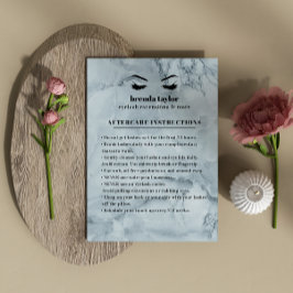 ブルーマーブルまつ毛ブラウバーアフターケアの手順 名刺