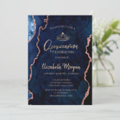 ブルーマーブルアゲートバラ金ゴールドティアラキンセアニラ 招待状 (スタンド正面)