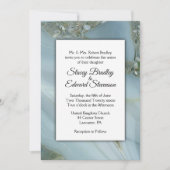 ブルーマーブルアゲート結婚式招待状 招待状 (正面)