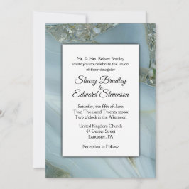 ブルーマーブルアゲート結婚式招待状 招待状