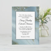 ブルーマーブルアゲート結婚式招待状 招待状 (スタンド正面)