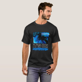 ブルーマーブルアブストラクトアクリルストリートグラフィック Tシャツ