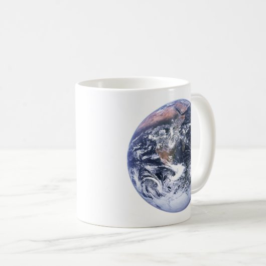 ブルーマーブルアースヴィンテージ宇宙写真 コーヒーマグカップ (正面右)