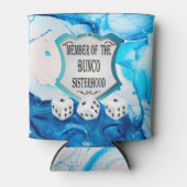 ブルーマーブルウォーターカラーバンコシスタフッド 缶クーラー (正面)