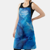 ブルーマーブルエフェクトエレガントスタイル エプロン (インサイチュ)