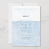 ブルーマーブルエフェクトロマンチックなフォトキンセアニラ 招待状 (裏面)