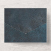 ブルーマーブルエレガントな結婚式 オールインワン招待状 (裏面)