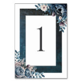 ブルーマーブルエレガントな結婚式 テーブルナンバー (正面)