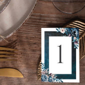 ブルーマーブルエレガントな結婚式 テーブルナンバー