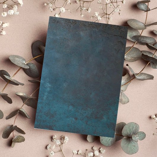 ブルーマーブルエレガントな結婚式 招待状