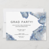 ブルーマーブルオンブレ卒業発表 招待状 (裏面)