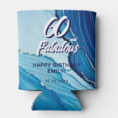 ブルーマーブルグリッター誕生日パーティー 缶クーラー (裏面)