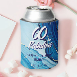 ブルーマーブルグリッター誕生日パーティー 缶クーラー