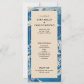 ブルーマーブルコーストモダン結婚式 プログラム (正面)