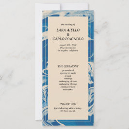 ブルーマーブルコーストモダン結婚式 プログラム