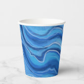 ブルーマーブルコーヒーカップ 紙コップ (正面)