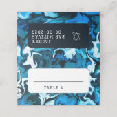 ブルーマーブルスターオブデイヴィッドカスタムバーバルミツワー プレイスカード (外部開封)