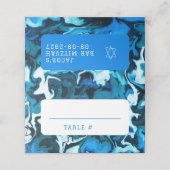 ブルーマーブルスターオブデイヴィッドカスタムバーバルミツワー プレイスカード (外部開封)