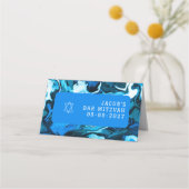 ブルーマーブルスターオブデイヴィッドカスタムバーバルミツワー プレイスカード (裏面)