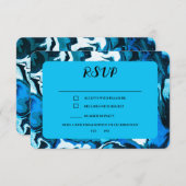 ブルーマーブルスターオブデイヴィッドカスタムバーバルミツワー 出欠カード (正面/裏面)