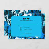 ブルーマーブルスターオブデイヴィッドカスタムバーバルミツワー 出欠カード (正面/裏面)