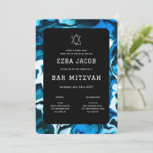 ブルーマーブルスターオブデイヴィッドカスタムバーバルミツワー 招待状 (スタンド正面)