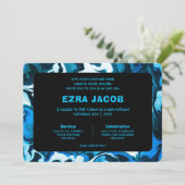 ブルーマーブルスターオブデイヴィッドカスタムバーバルミツワー 招待状 (スタンド正面)