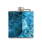 ブルーマーブルスプラッシュモノグラムの フラスク (裏面)