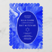 ブルーマーブルスワーズスターオブデイヴィッドバーバルミツワー 招待状 (正面/裏面)