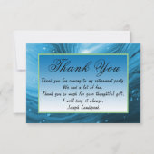 ブルーマーブルハッピーリタイアメントありがとうご注意 ノートカード (正面)