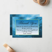 ブルーマーブルハッピーリタイアメントありがとうご注意 ノートカード (正面/裏面インサイチュ)