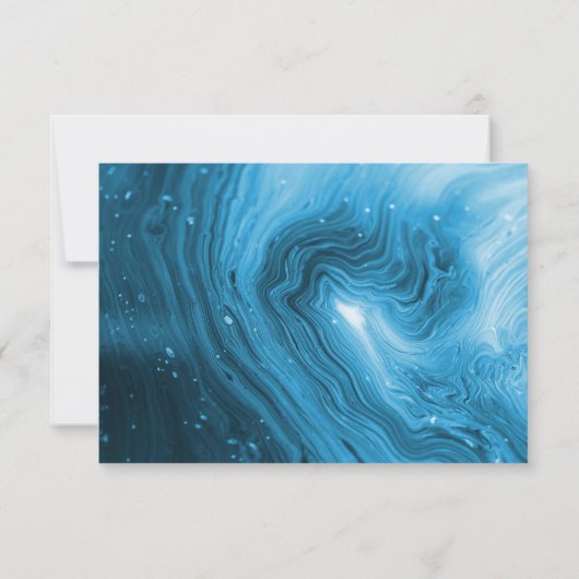 ブルーマーブルハッピーリタイアメントありがとうご注意 ノートカード (裏面)