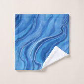 ブルーマーブルバスタオベルセットギフト バスタオルセット (ウォッシュタオル)