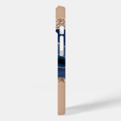 ブルーマーブルバラ金ゴールドグリッター名 Case-Mate iPhoneケース (裏面 / 左)