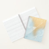 ブルーマーブルフェイク金ゴールドスパイラルノートブック ノートブック (内部)