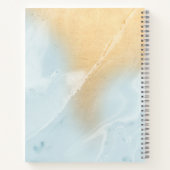 ブルーマーブルフェイク金ゴールドスパイラルノートブック ノートブック (裏面)