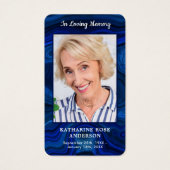 ブルーマーブルフォトメモリアル葬儀祈りの言葉カード (正面)