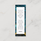 ブルーマーブルメモリアル祈りの言葉カスタムカードブックマーク コーリングカード (裏面)