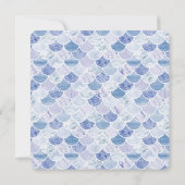 ブルーマーブルモザイクカスタムウェディング招待状 招待状 (裏面)