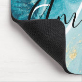 ブルーマーブルモノグラム マウスパッド (コーナー)