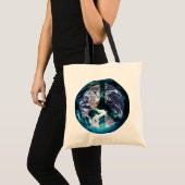 ブルーマーブル世界平和フォトアート トートバッグ (正面(商品))
